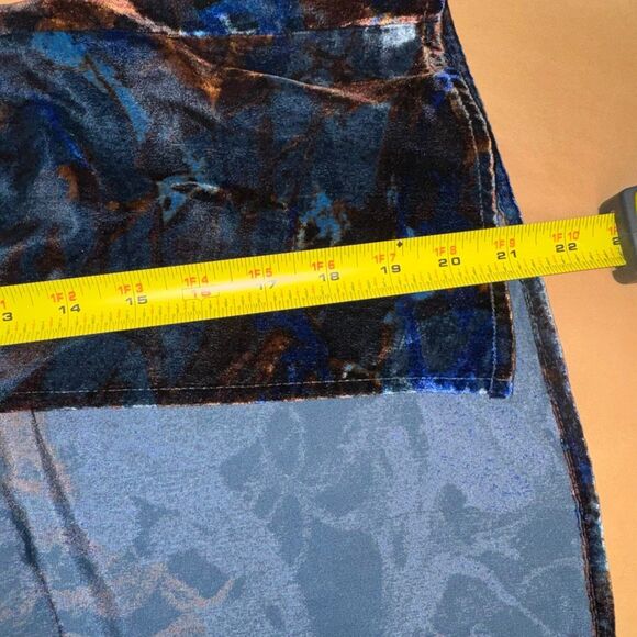 Pilcro Velvet Flyaway Top Blue Burnout Open Back Tank Size M - Picture 11 of 11